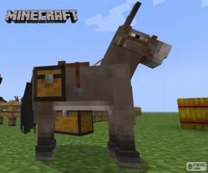 пазл Minecraft лошадь